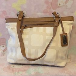 Nine West Ivory and beige leather shoulder bag (new) 