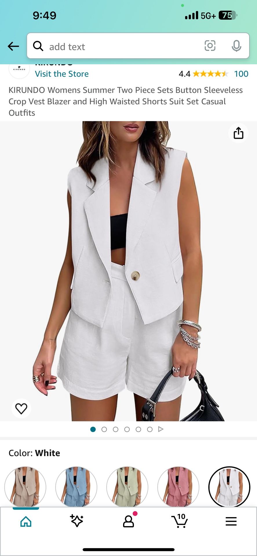 KIRUNDO Womens Summer Two Piece Sets Button Sleeveless Crop Vest Blazer and High Waisted Shorts Suit Set Casual Outfits