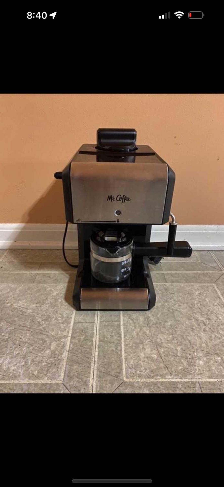 Mr. coffee steam espresso and cappuccino machine 