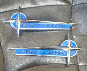 HARLEY DAVIDSON EMBLE SET BLUE METAL