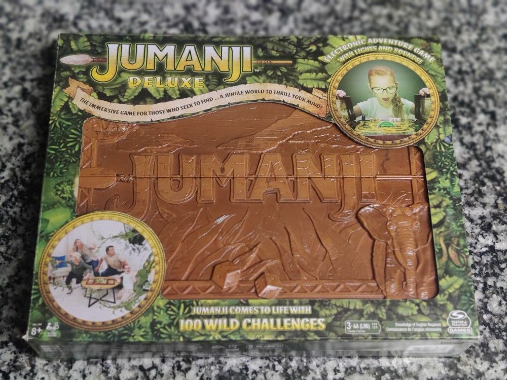 Jumanji Deluxe Board Game – 100% Complete – Tested & Working – Pre-Owned