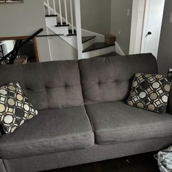 Grey Couch And Love Seat Sofa