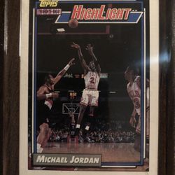 10/10 Topps ‘91/‘92 Michael Jordan Card In Plaque 
