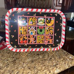 Vintage Mary Engelbreit Christmas Metal Tray