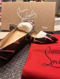 Brand New Christian Louboutin Flats Patent Ribbon