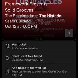Solid grooves LA Ticket