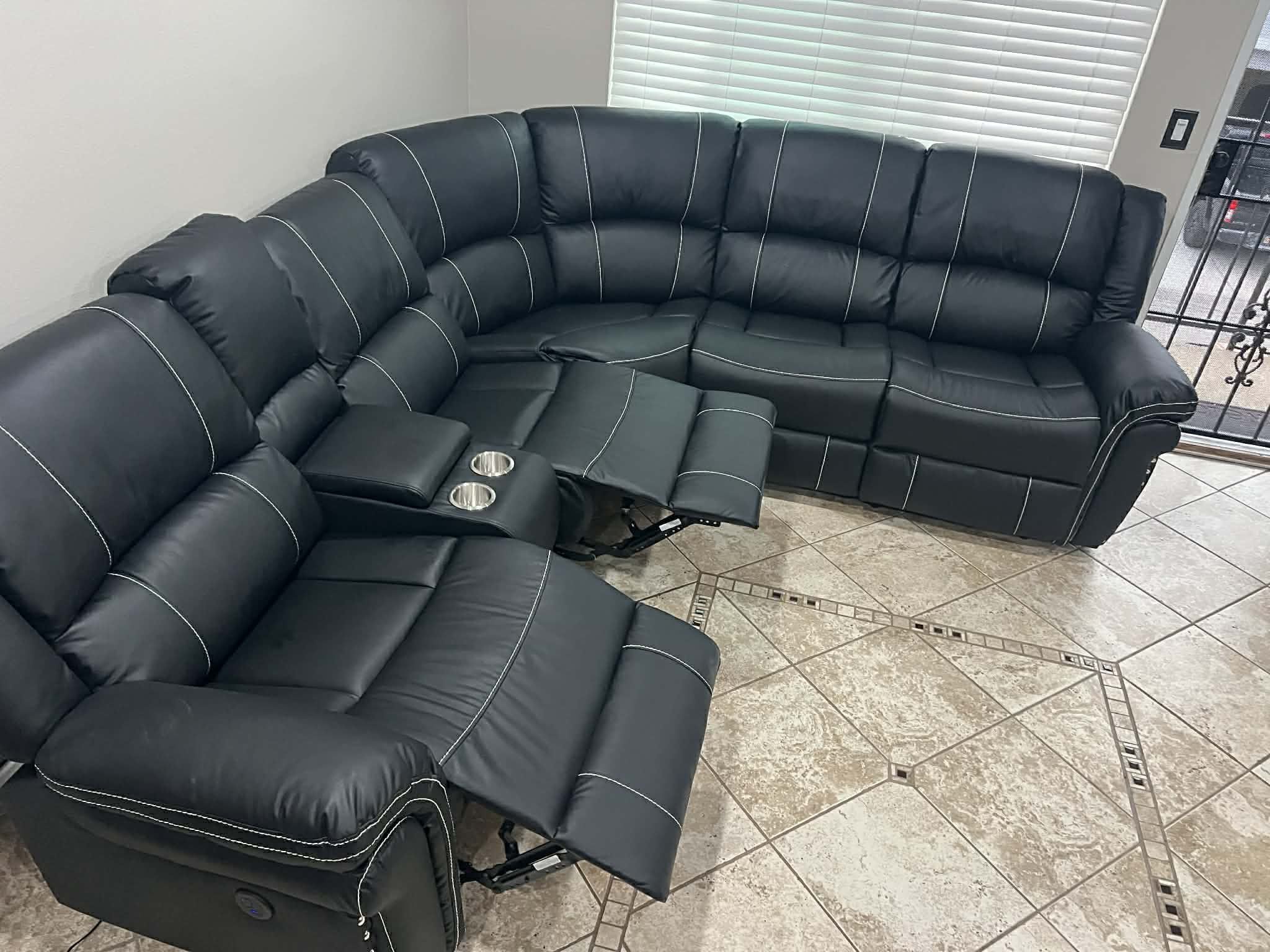 New Luxury 3 Power Recliner Sectional Couch Set 