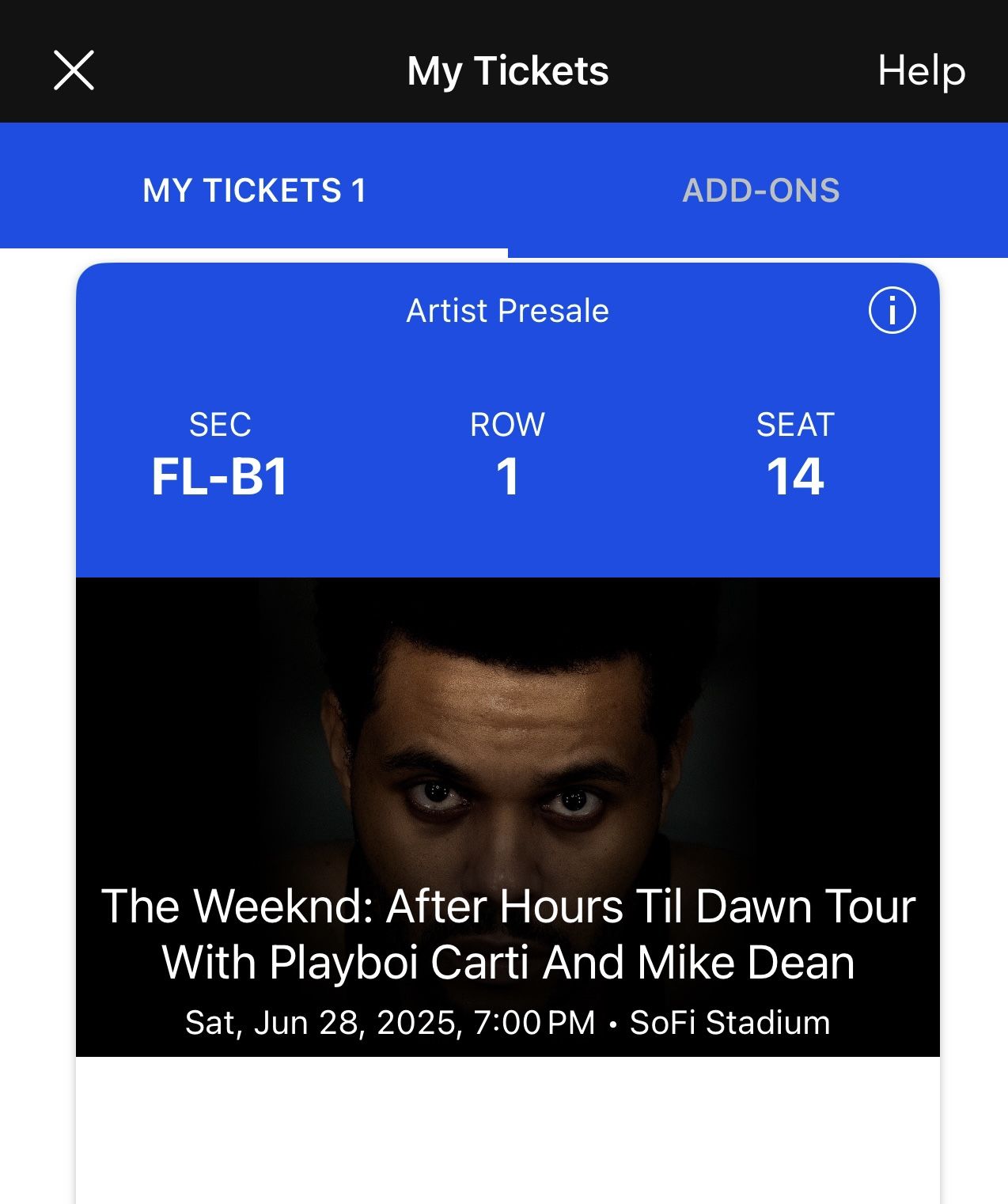 The Weeknd Concert Tickets