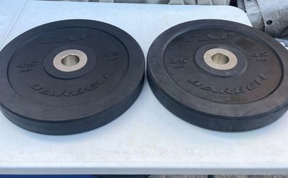 CAP 45 lb Olympic Bumper Plate, Black