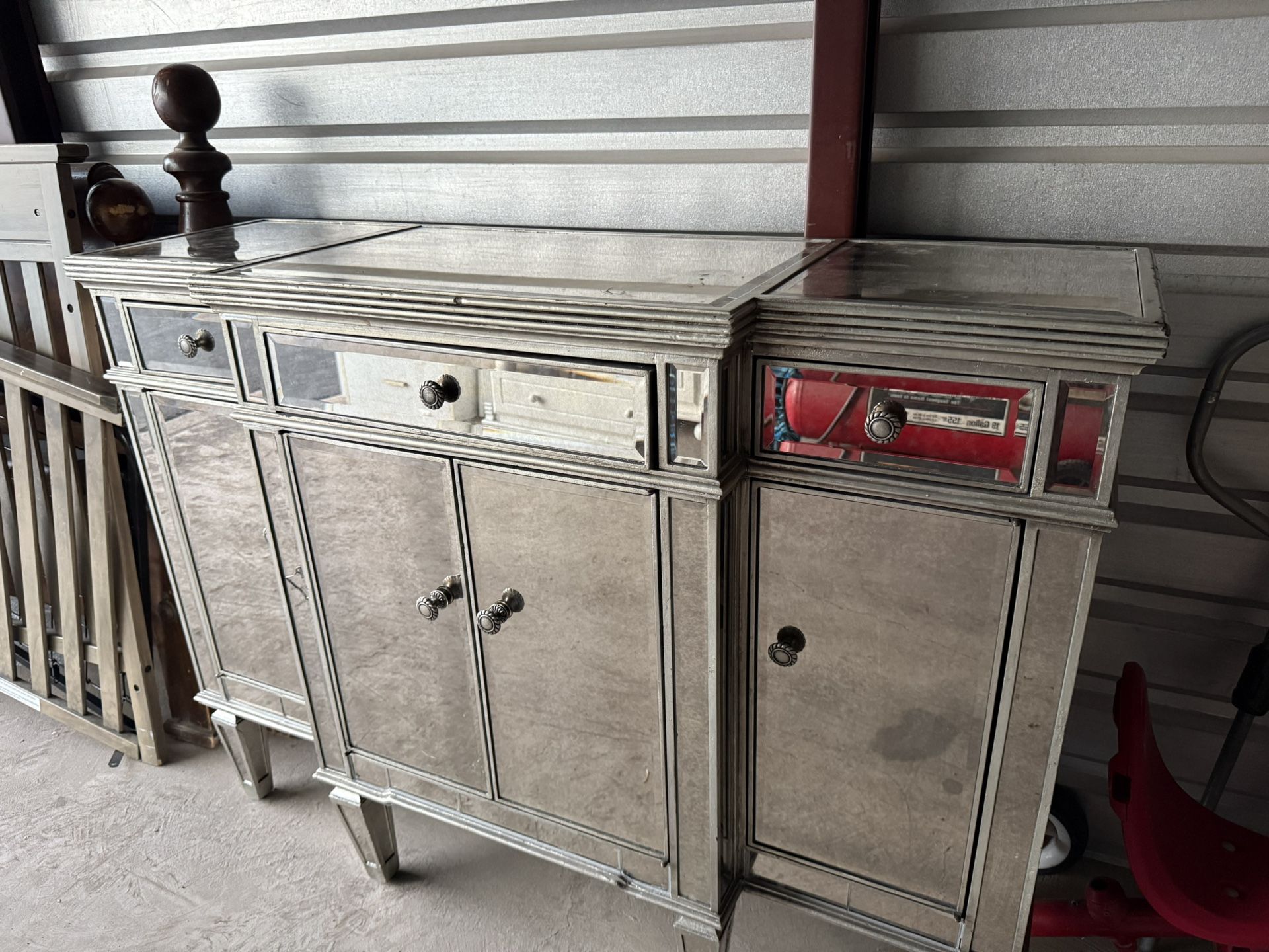 Mirrored Silver Pier 1 Imports Hayworth Buffet Table