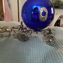Sterling Silver Horse Drawn Carriage - Disney Cinderella Style -Marked 925 Italy