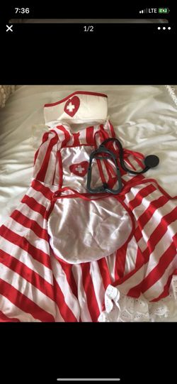 Candy stripper costume /size med