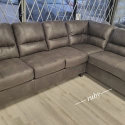 New Brand By Ashley Furniture 💥L Shape Navi Collection Gray Sectional Couch| Showroom Discount Available 