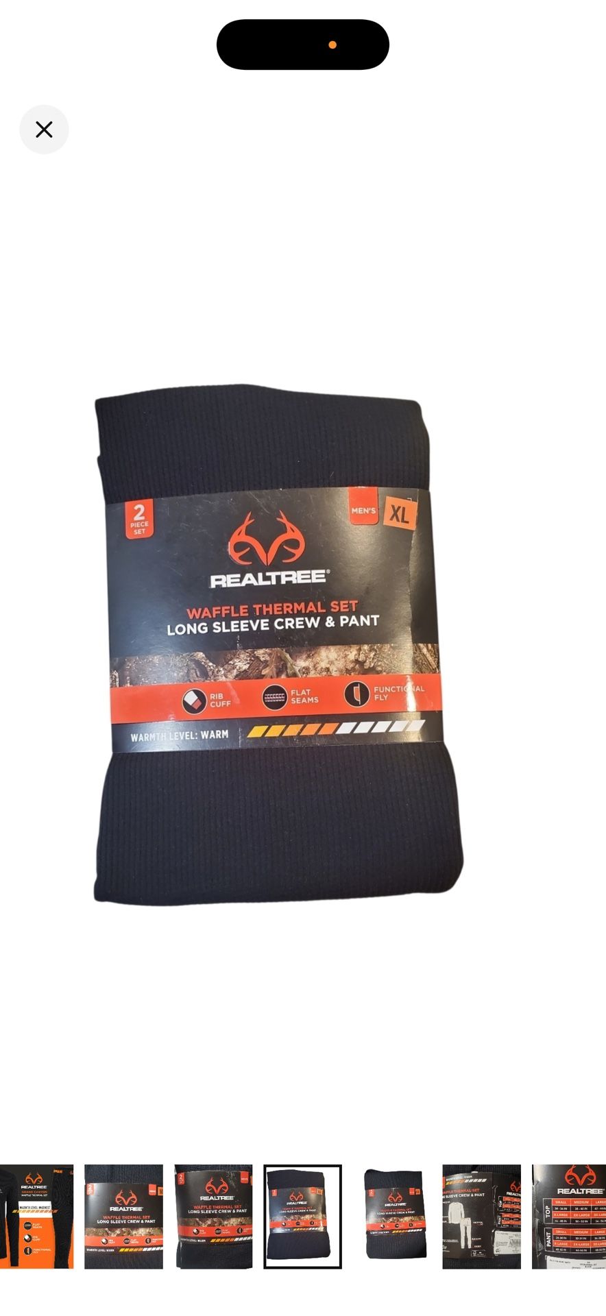 Realtree Black Thermal Set