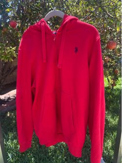 U.S. Polo Assn. Red Full Zip Hoodie