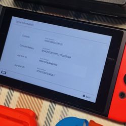 Nintendo Switch 32GB V2 Console System Neon Red Gray JoyCons Tested READ 9725