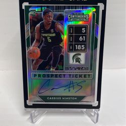2020 Panini Contenders Draft Picks Cassius Winston Prizm Prospect Ticket On Card Auto