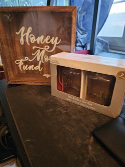 Honeymoon Fund Box And Mr And Mrs Jar Set