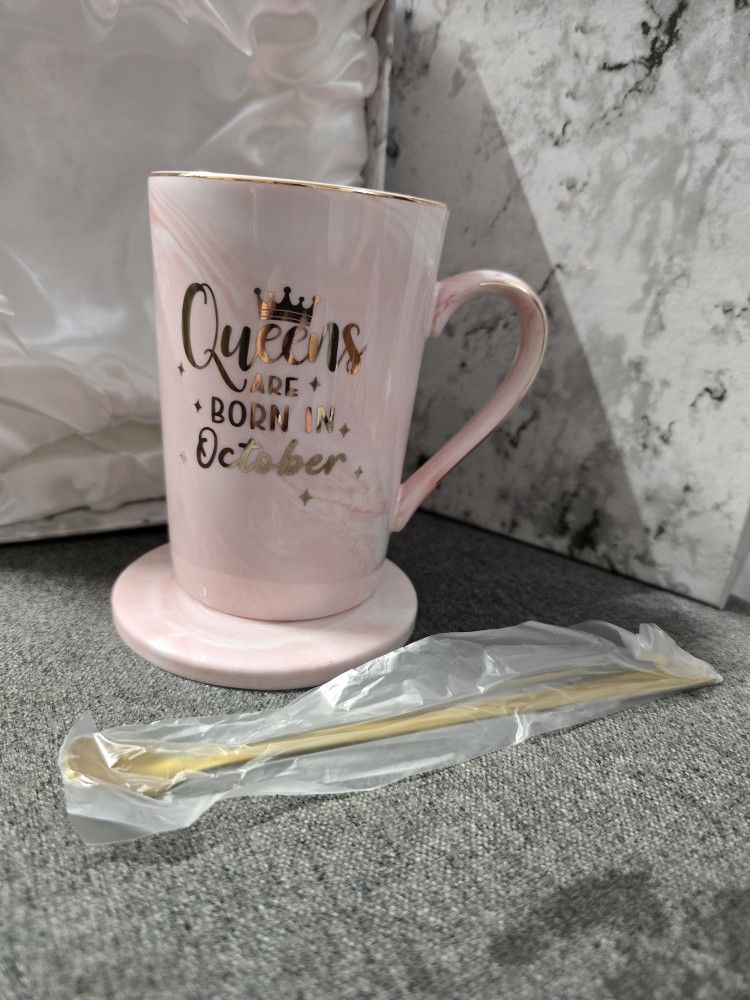Queens Born In October Cup And Spoon
