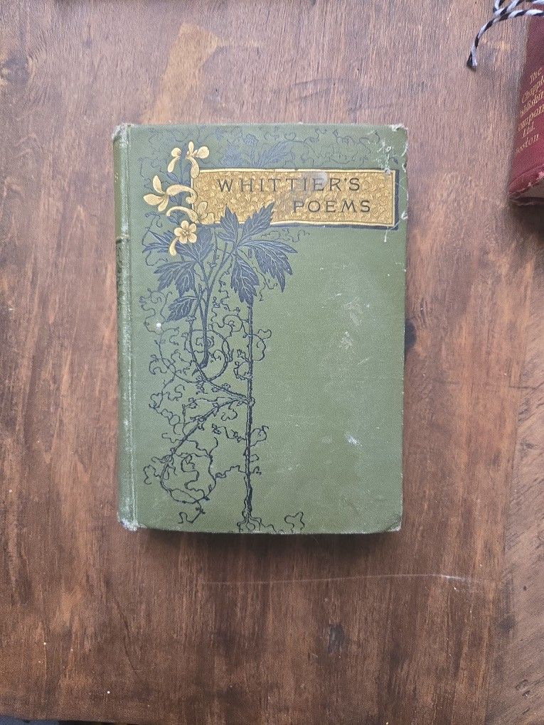Rare 'Whittier's Poems' by John G. Whittier, Copyright 1857, Great Condition!