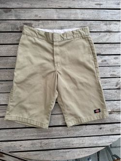 Dickies Relaxed Fit Utility Pocket Skate Work Tan Brown Khaki Shorts Mens W 34
