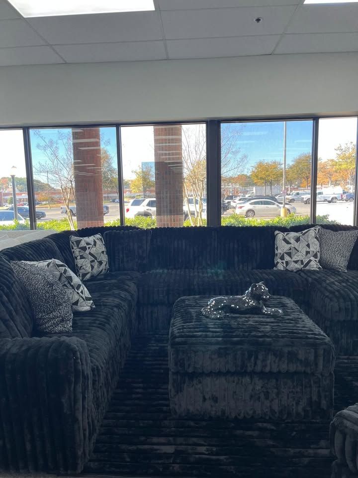 luxuriously soft jumbo corduroy 2 Pc Sectional sofa w/Large Chaise