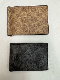 COACH slim money clip wallet