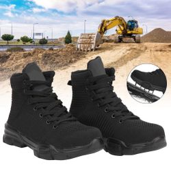 RAYDLINX Mens High-Top Safety Shoes Wook Boots Steel Toe Trainers Sneakers Lightweight SS