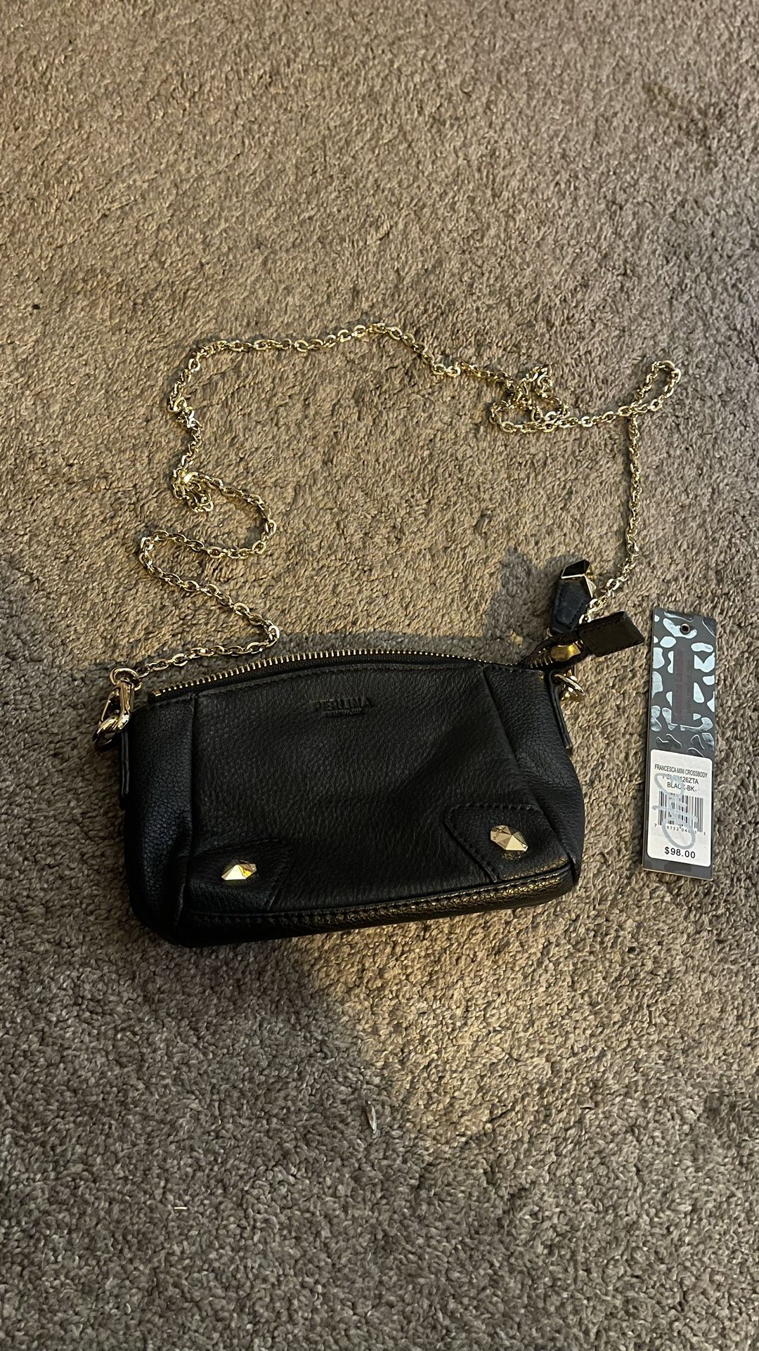 Vintage Perla Black Leather Purse