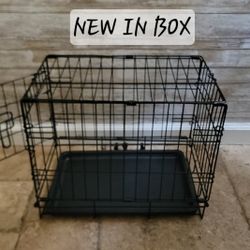 Brand New In Box Small Dog Crate & Tray 18"x12"x14 Foldable Cat Cage Pet Kennel Animal Carrier 