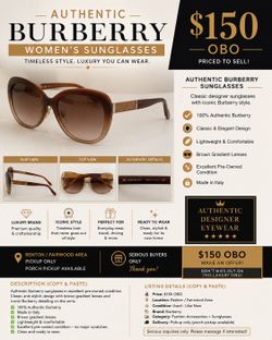Authentic Burberry sunglasses in excellent pre-owned condition.