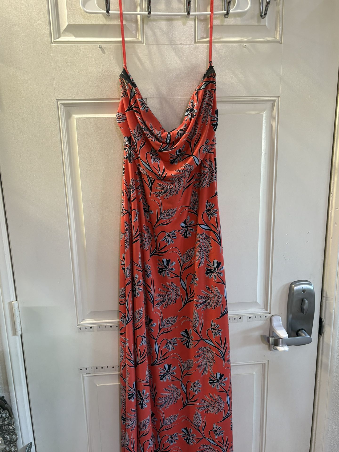 Banana Republic | Dresses | Strapless Floral Orange Dress size L