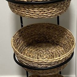 3-Tier Storage Basket Tower