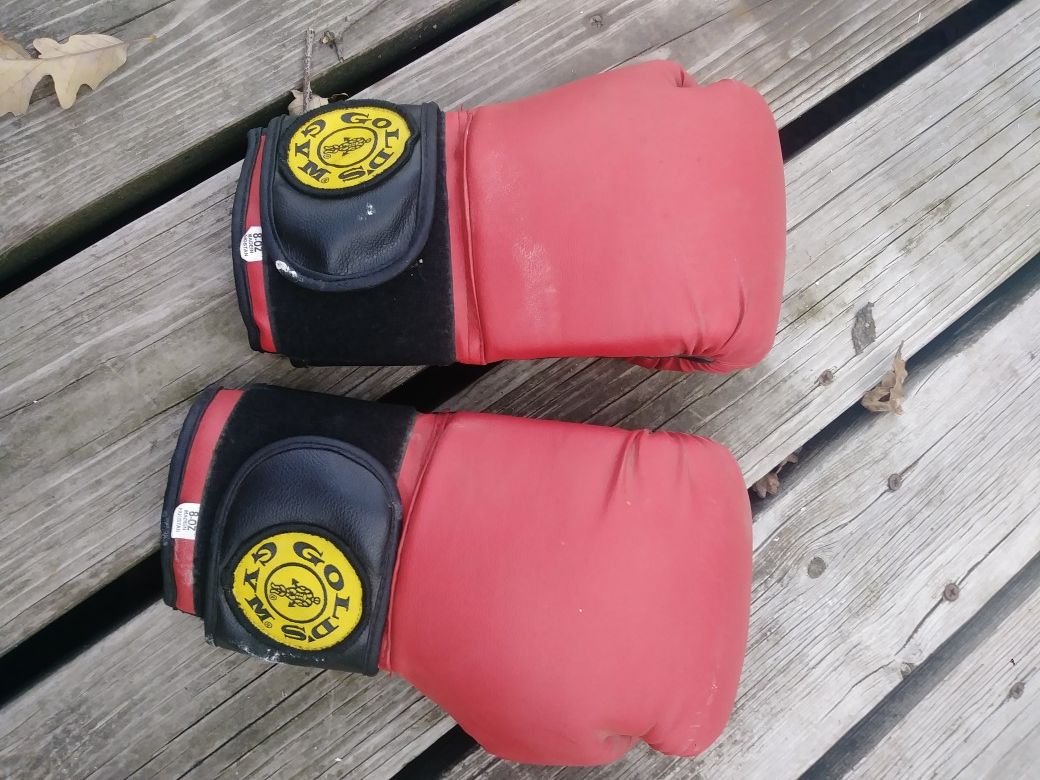 Gold gym bag gloves