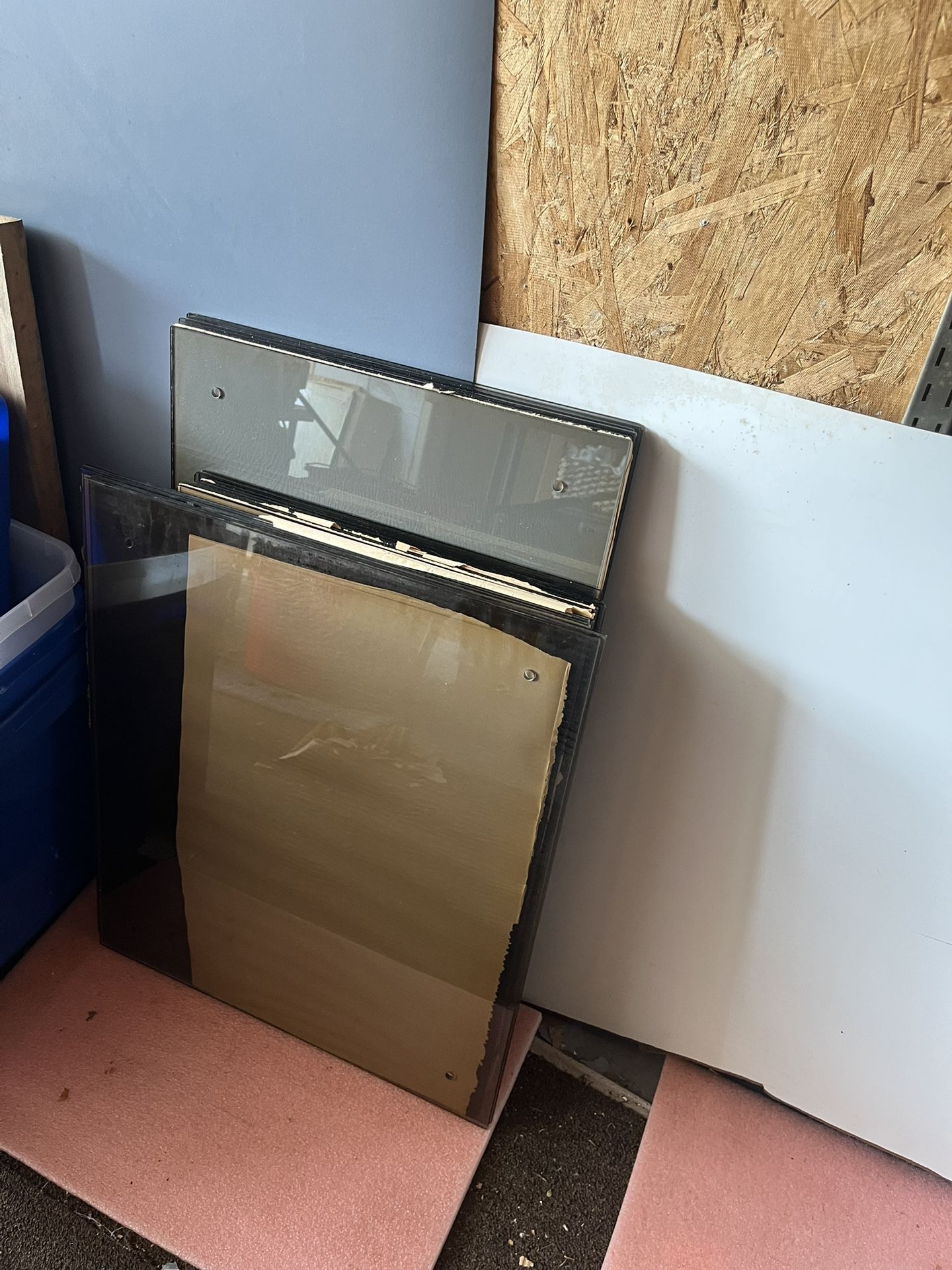 Grey Glass Shelves Panels