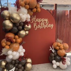 Balloon Backdrop Fall Thanksgiving 