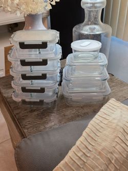 18 Pc Glass Food Storage Containers with Dividers, 8-Piece Meal Prep Containers with Lids, Leak-Proof Bento Lunch Microwave, Oven, Dishwasher & Freeze