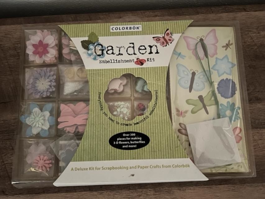 New Deluxe Garden Embellishment Scrapbooking Kit By Color ok