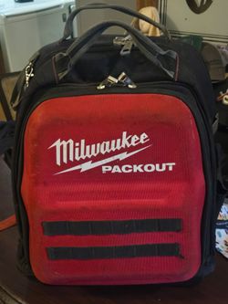 Milwaukee packout back pack tool bag