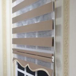 28-72 Beige Zebra Roller Blinds