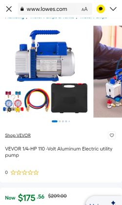 VEVOR 1/4-HP 110 -Volt Aluminum Electric utility pump