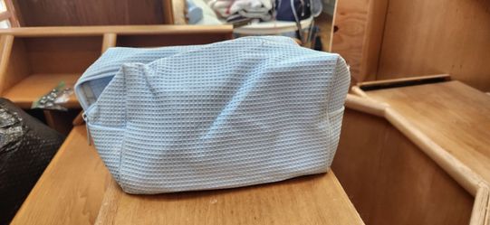Light Blue Waffle Toiletry Bag