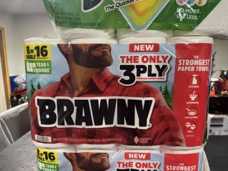 Brawny 8 Paper Rolls