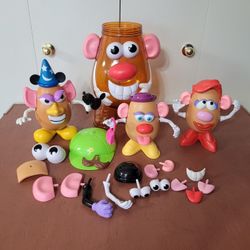 Mr. & Mrs. Potato Head & Friend With Large Potato Head Bucket  --  55 Pieces 