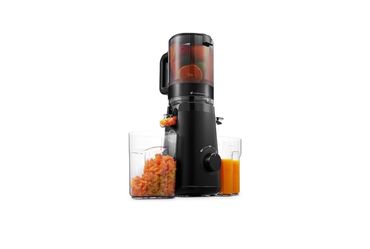 Cold Press Juicer 5.8" Wide Feed Chute Whole Fruit Vegetable BPA Free Black USA