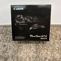 Brand New Black Canon Powershot G7X Mark III Camera