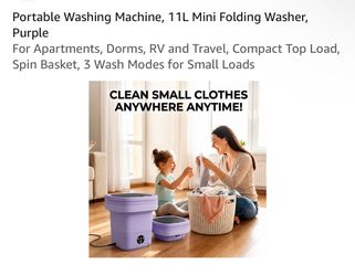 Mini folding washer