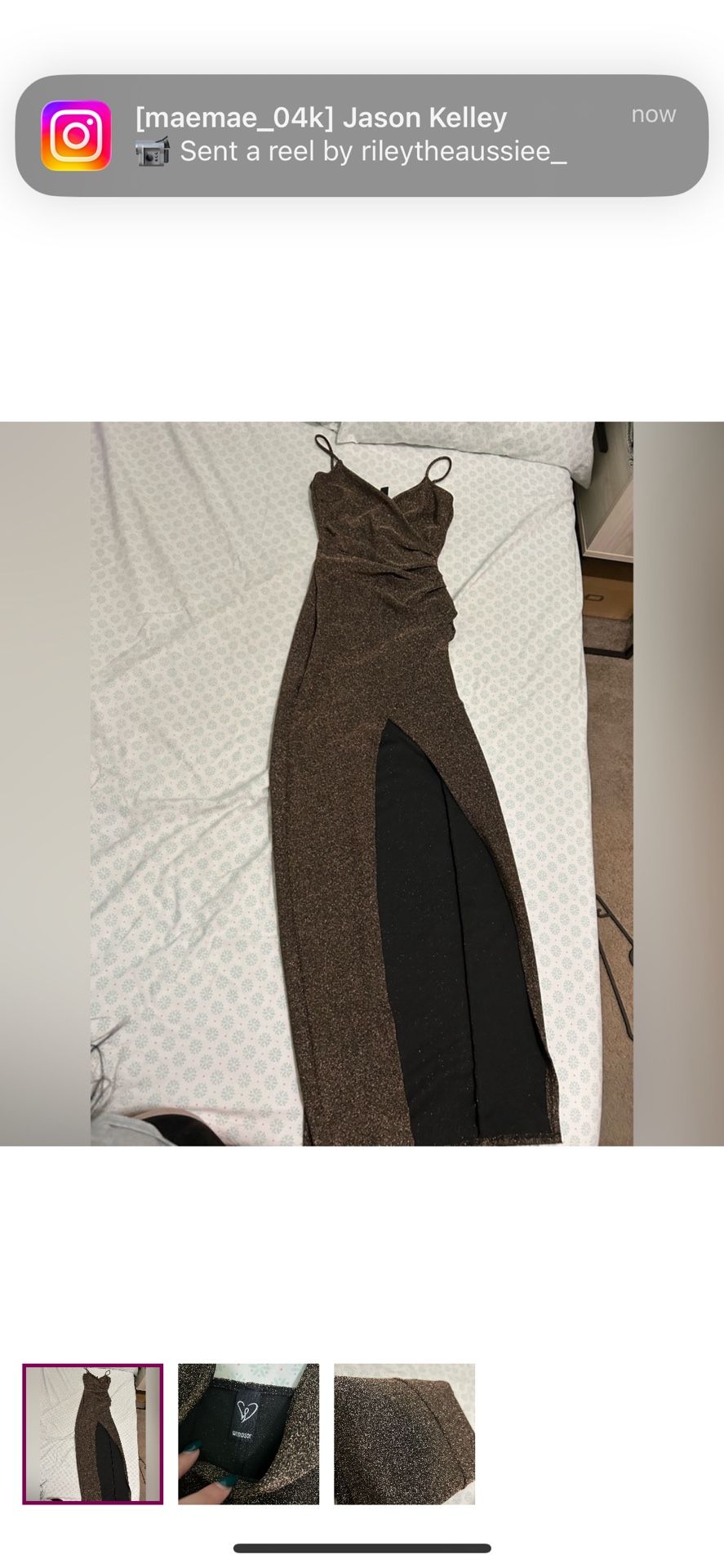 Windsor Black and Gold Prom Dress Medium 