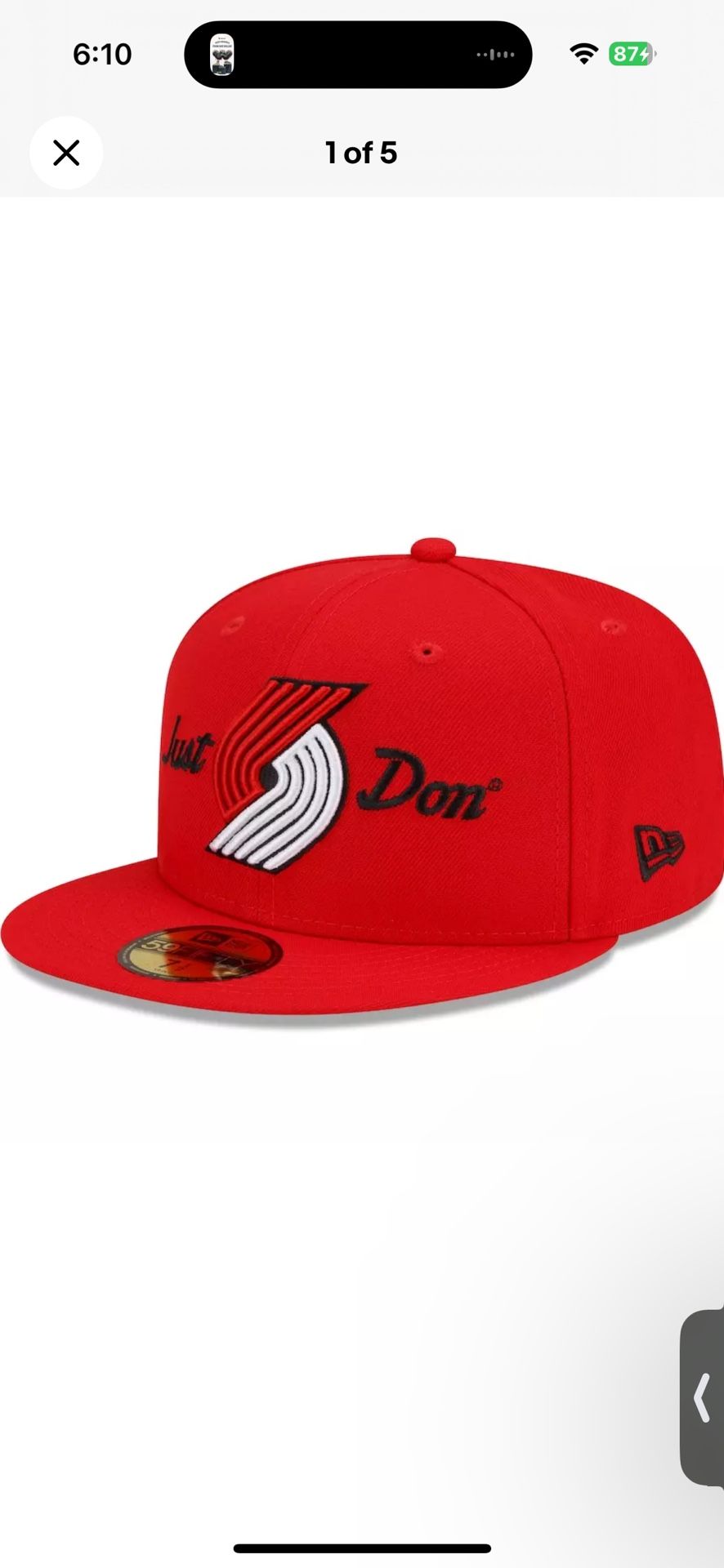 7 1/8 New Era X Just Don Portland Trail Blazers 59FIFTY Fitted Hat Red hat new Fashion Streetwear Hype Rare Supreme Yzy Fog Assc Cdg Dunk Force Max