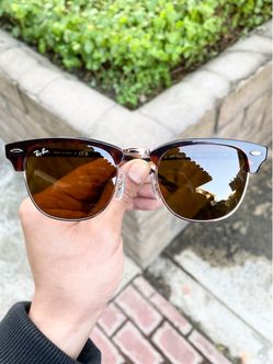 New Ray Ban Sunglasses Classic Clubmaster 3016 Havana Brown Size 51/21 Case Included